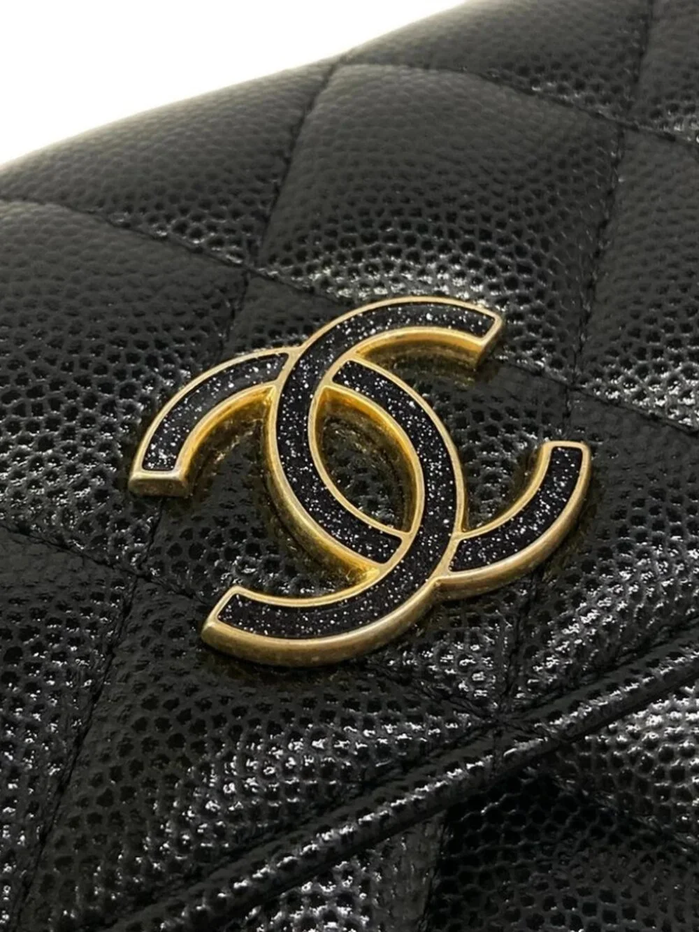 CHANEL Matelasse AP3693 Black Calfskin Bum Bag gold hardware